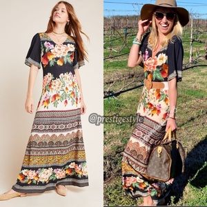 ANTHROPOLOGIE Farm Rio Esmeralda Maxi Dress Size M